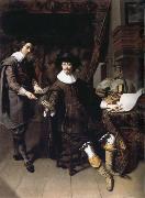 Constantijn Huygens and His Secretary Rembrandt